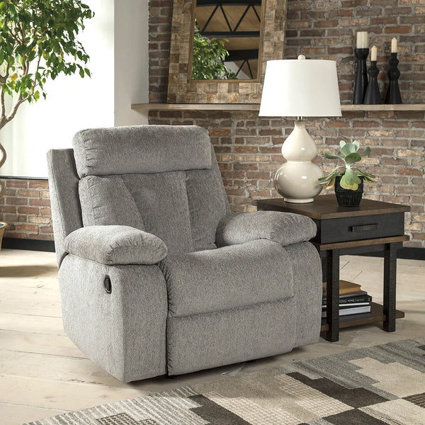 Mitchiner rocker recliner with pull tab reclining motion and plush cushions ��� Ashley UAE