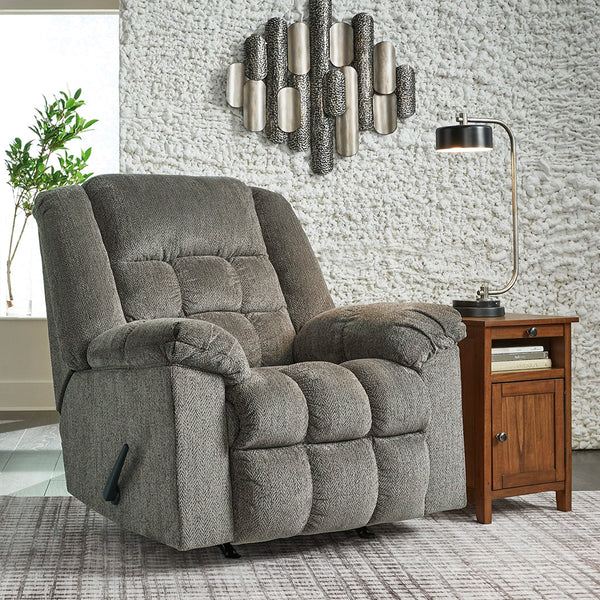 Kegler rocker recliner with plush seating and neutral upholstery ��� Ashley UAE
