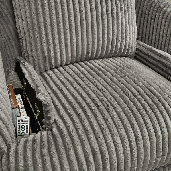 Glider swivel recliner featuring storage compartments and semi-attached back ��� Ashley UAE