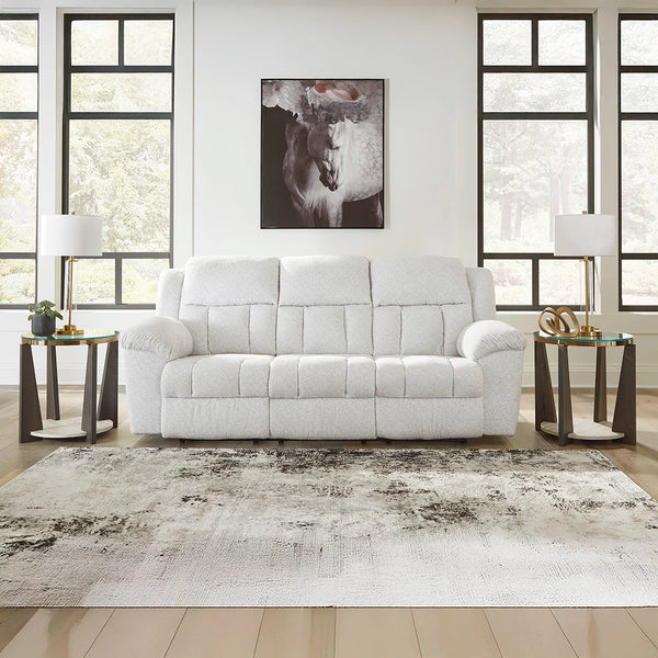 Frohn Snow 2 Pc. reclining sofa and loveseat set Dubai with built-in console.