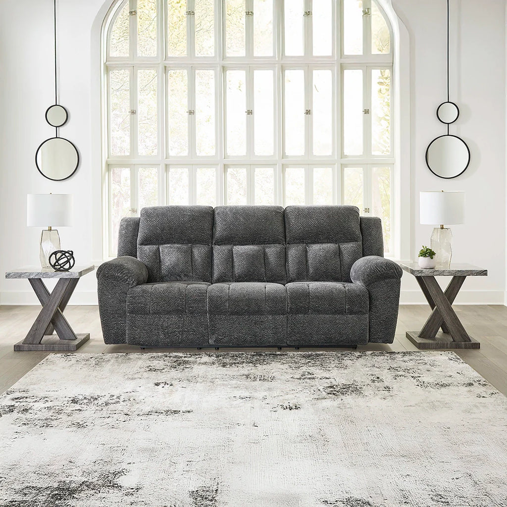 FROHN SOFA RECLINER 3 SEATER GREY