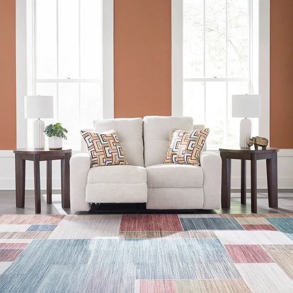 DANUM LOVESEAT RECLINER 2 SEATER WHITE