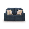DANUM LOVESEAT RECLINER 2 SEATER BLUE