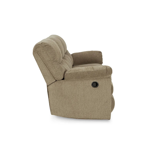 Comfortable beige corner recliner sofa with durable frame and foam cushions.