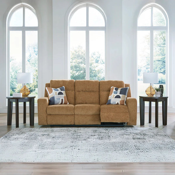 Modern corner recliner sofa featuring dual-sided motion and plush comfort.