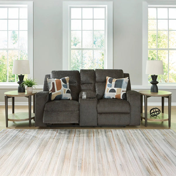 KANLOW LOVESEAT RECLINER 2 SEATER GREY