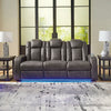 FYNE-DYME SOFA RECLINER 3 SEATER BLACK