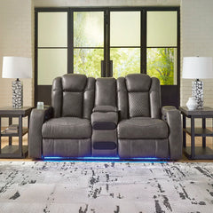 FYNE-DYME LOVESEAT RECLINER 2 SEATER BLACK