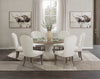 JORLAINA DINING TABLE SET 6 CHAIRS - GREY