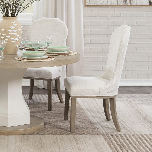 JORLAINA DINING TABLE SET 6 CHAIRS - GREY