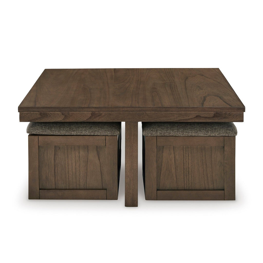 DEVONIA COFFEE TABLE SET 3 PCS - BROWN