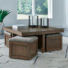 DEVONIA COFFEE TABLE SET 3 PCS - BROWN