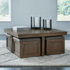 DEVONIA COFFEE TABLE SET 3 PCS - BROWN