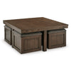 DEVONIA COFFEE TABLE SET 3 PCS - BROWN