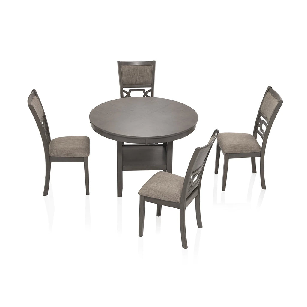 WRENNING DINING TABLE SET 4 CHAIRS - GREY