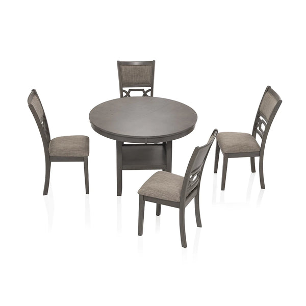 WRENNING DINING TABLE SET 4 CHAIRS - GREY