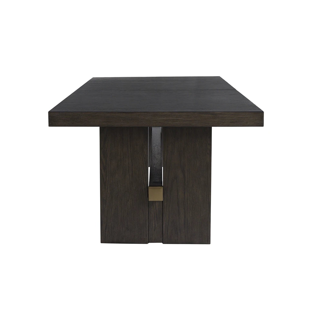 BURKHAUS DINING TABLE - BROWN