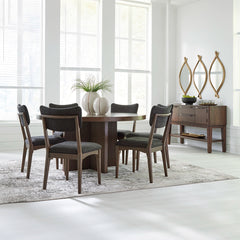 KORESTONE DINING TABLE SET 6 CHAIRS + BUFFET