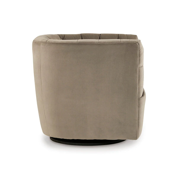 Hayesler reading nook swivel chair beige durable polyester ��� Ashley UAE shop now