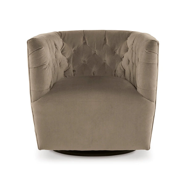 Ashley UAE Hayesler 360-degree swivel chair beige fabric durable seating