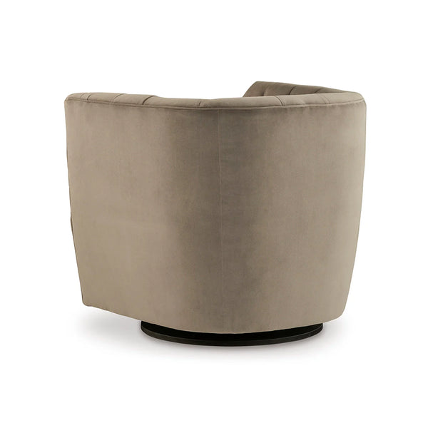 Ashley UAE modern beige swivel chair Hayesler polyester upholstery