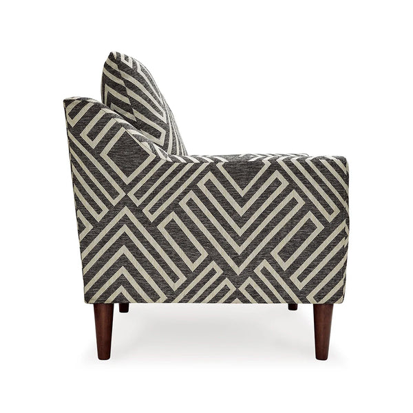 Ashley UAE Morrilton accent chair mid-century modern style with brown tapered legs