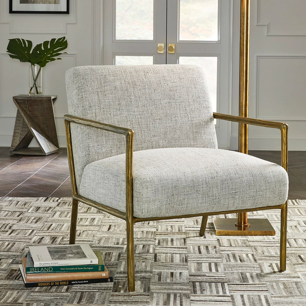 RYANDALE CHAIR WHITE GOLD
