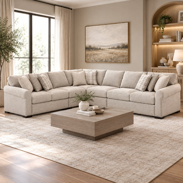 LARCE SECTIONAL SOFA 4 PCS - GREY