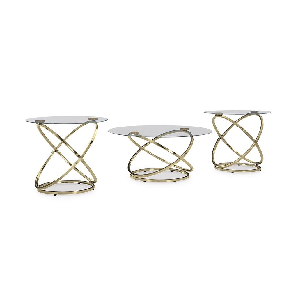 CRIMONTI COFFEE TABLE SET 3 PCS - GOLD