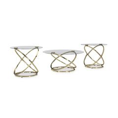 CRIMONTI COFFEE TABLE SET 3 PCS - GOLD