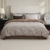 BEDDING SET OF 4 PCS KING - LIGHT BROWN