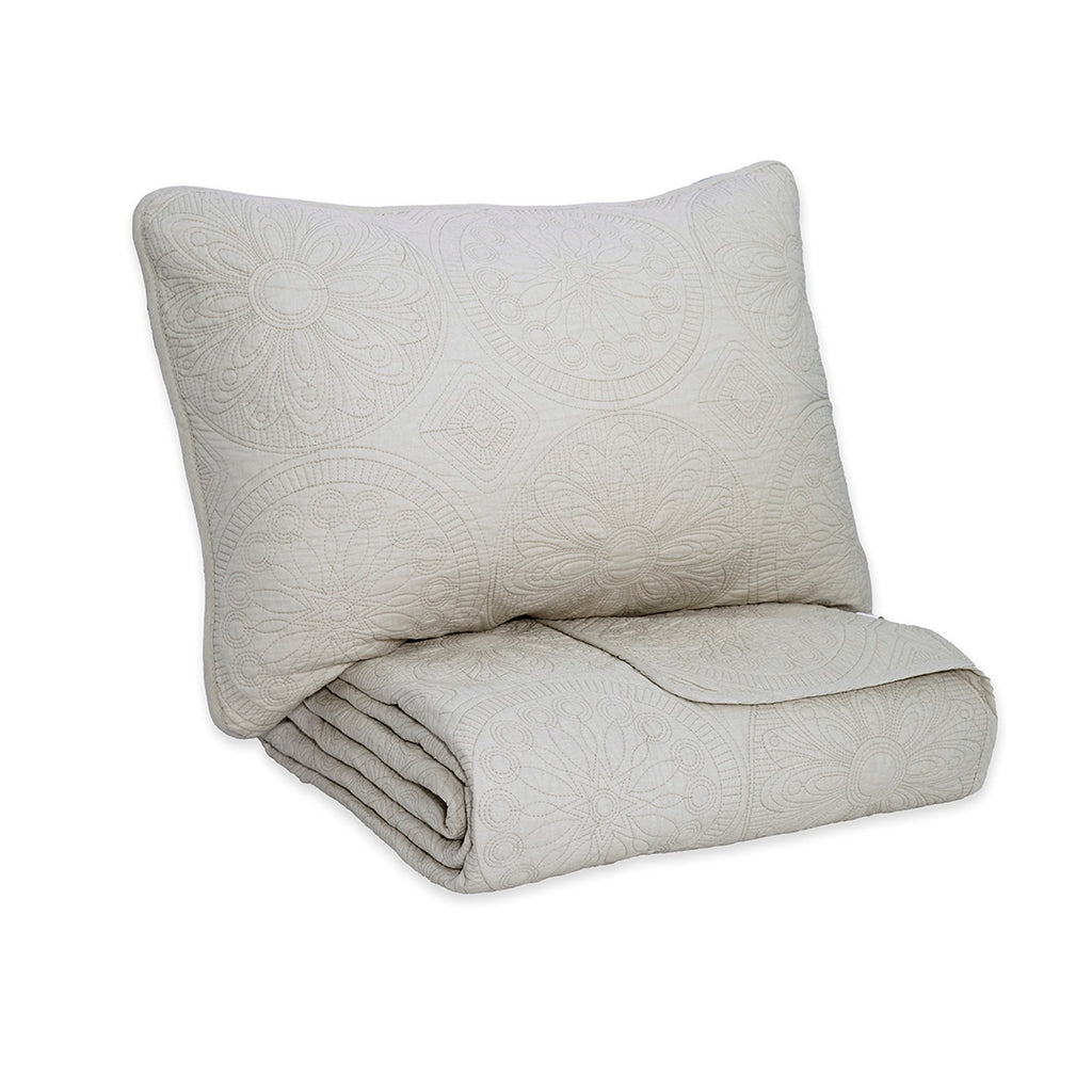 BEDDING SET OF 4 PCS KING - WHITE