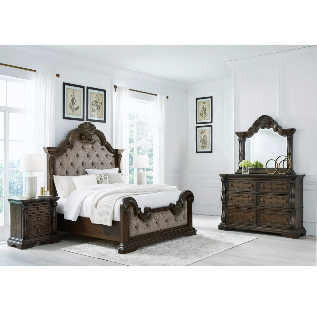 MAYLEE BEDROOM SET KING SIZE (193*203CM) BROWN