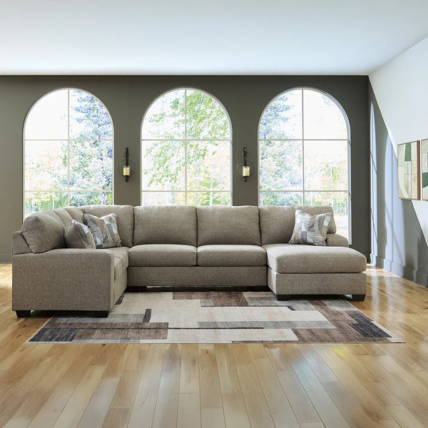 NEWELLEN SECTIONAL SOFA 4 PCS - GREY