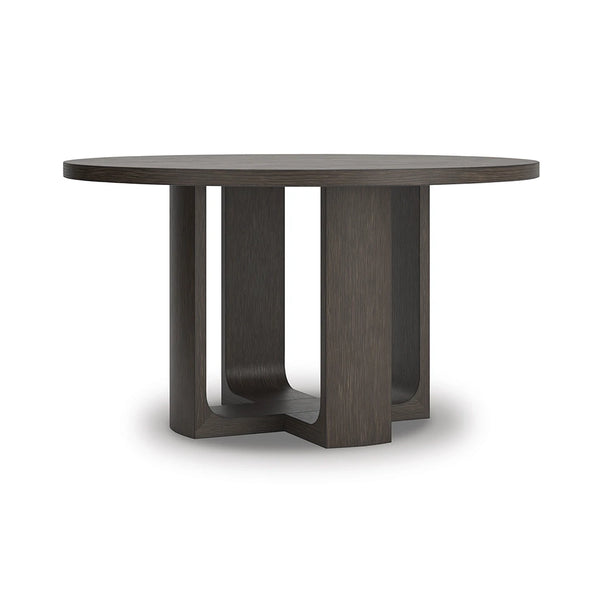 NEO DINING TABLE SET 4 CHAIRS - BROWN