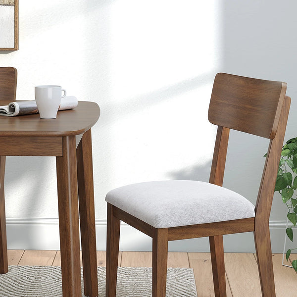 LYNCOTT DINING TABLE SET 4 CHAIRS - BROWN
