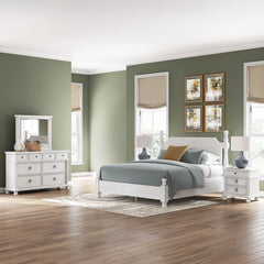 CHADWORTH VANDENMORE BEDROOM SET WITHOUT WARDROBE KING SIZE (193 X 203 CM) - ANTIQUE WHITE