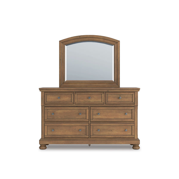 VANDENMORE BEDROOM SET WITHOUT WARDROBE KING SIZE (193 X 203 CM) - LIGHT BROWN