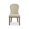 JORLAINA TIVOLY DINING TABLE SET 6 CHAIRS - BROWN