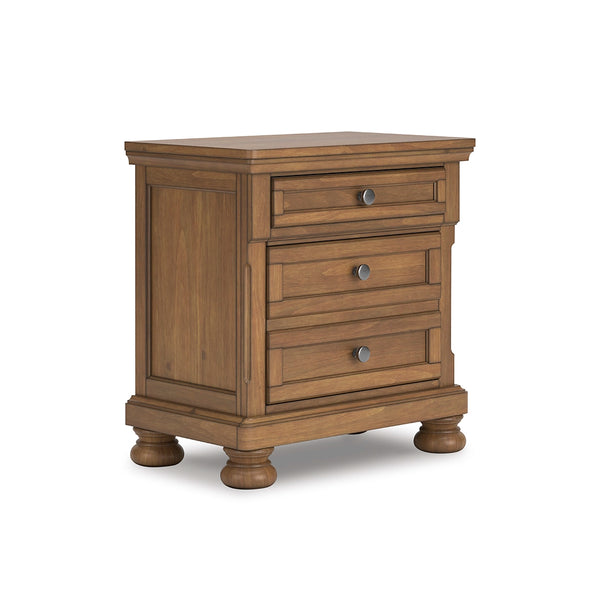 VANDENMORE BEDROOM SET WITHOUT WARDROBE KING SIZE (193 X 203 CM) - LIGHT BROWN