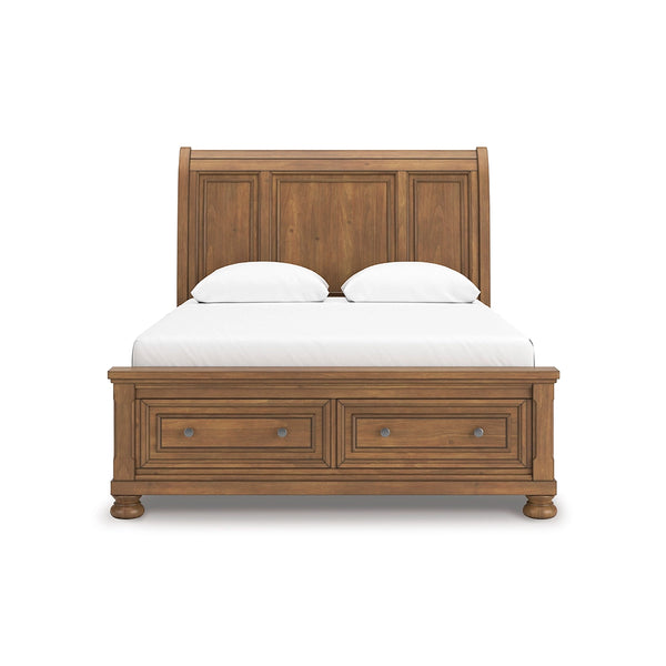 VANDENMORE BEDROOM SET WITHOUT WARDROBE QUEEN SIZE (150*200 CM) - LIGHT BROWN