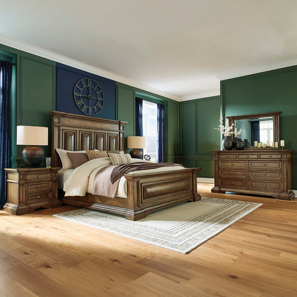 CHANNLEY VANDENMORE BEDROOM SET WITHOUT WARDROBE KING SIZE (193 X 203 CM) - BROWN