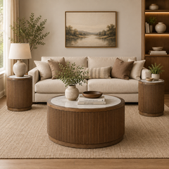 HADONNA COFFEE TABLE SET 3 PCS - BROWN