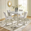 KARMENTON HIGH TABLE SET 4 CHAIRS - GREY