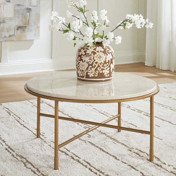 ALBEN CENTER TABLE - ANTIQUE GOLD