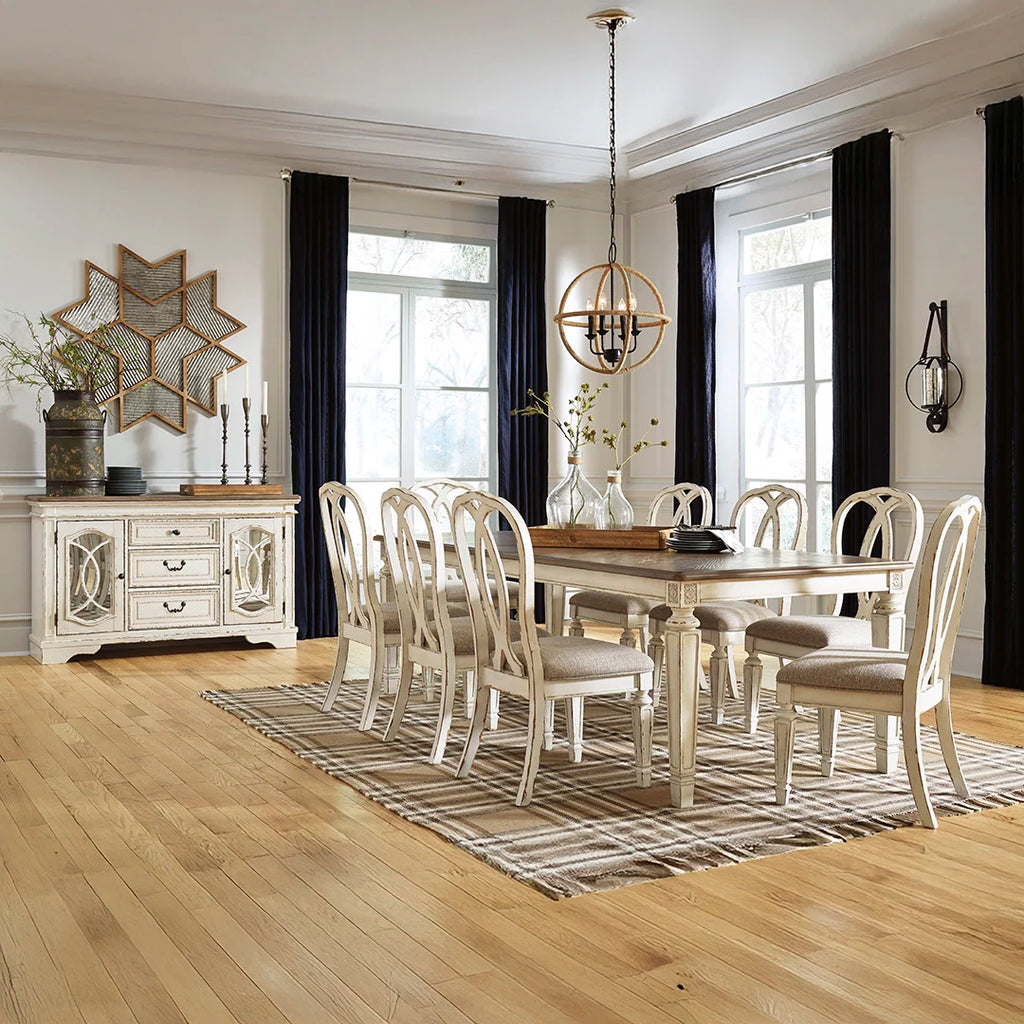 REALYN DINING TABLE SET 8 CHAIRS + SIDEBOARD