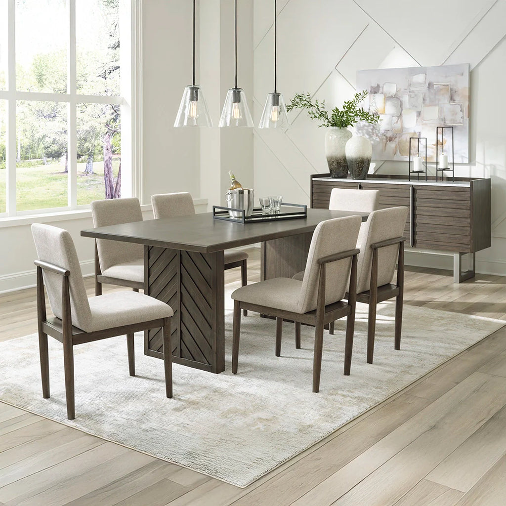 ARKENTON DINING TABLE SET 6 CHAIRS + BUFFET