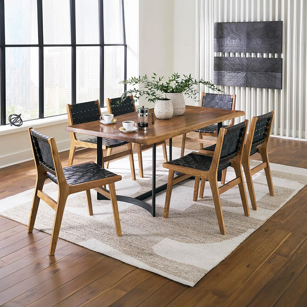 FORTMAINE DINING TABLE SET 6 CHAIRS