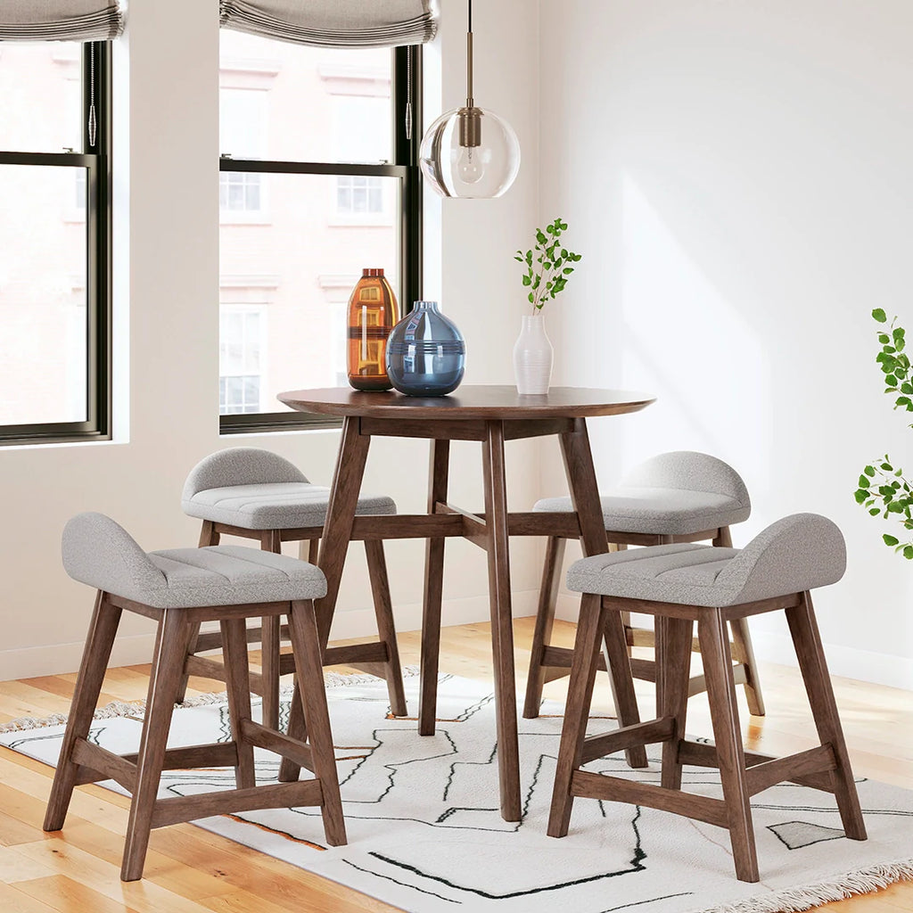 LYNCOTT HIGH DINING TABLE SET 4 CHAIRS