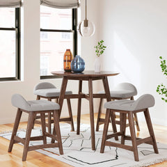 LYNCOTT HIGH DINING TABLE SET 4 CHAIRS